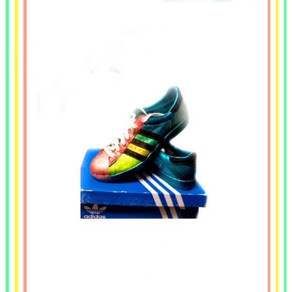 One Of A Kind Adidas Originals Leather Athletic Metallic Glitter Shoes/Sneakers main image 7
